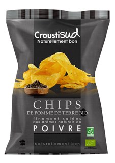 Croustisud Chips zwarte peper bio 100g - 1806